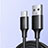 Cable Type-C Android Universel 3A H03 Noir Petit