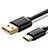 Cable Type-C Android Universel T08 Noir Petit