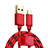 Cable Type-C Android Universel T09 Rouge