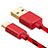Cable Type-C Android Universel T09 Rouge Petit