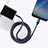 Cable Type-C Android Universel T10 Bleu Petit