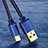 Cable Type-C Android Universel T10 Bleu Petit