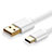 Cable Type-C Android Universel T11 pour Apple iPad Air 5 10.9 (2022) Blanc Petit