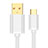 Cable Type-C Android Universel T11 pour Apple iPad Air 5 10.9 (2022) Blanc Petit