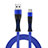 Cable Type-C Android Universel T26 Bleu Petit