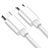 Cable USB 2.0 Android Universel 2A H02 Blanc Petit
