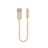 Chargeur Cable Data Synchro Cable 15cm S01 pour Apple iPad 3 Or