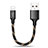 Chargeur Cable Data Synchro Cable 25cm S03 pour Apple iPhone 6S Plus Noir