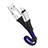 Chargeur Cable Data Synchro Cable 30cm S04 pour Apple iPhone Xs Bleu