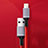 Chargeur Cable Data Synchro Cable C03 pour Apple iPhone 14 Pro Max Rouge Petit