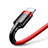 Chargeur Cable Data Synchro Cable C07 pour Apple iPhone 5 Rouge