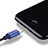 Chargeur Cable Data Synchro Cable D01 pour Apple iPhone 14 Pro Max Bleu Petit