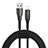 Chargeur Cable Data Synchro Cable D02 pour Apple iPhone 11 Pro Max Noir