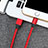 Chargeur Cable Data Synchro Cable D03 pour Apple iPad Mini 4 Rouge Petit