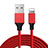 Chargeur Cable Data Synchro Cable D03 pour Apple iPhone 11 Pro Rouge
