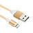 Chargeur Cable Data Synchro Cable D04 pour Apple iPad Pro 12.9 (2020) Or Petit