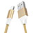 Chargeur Cable Data Synchro Cable D04 pour Apple iPhone 5 Or Petit