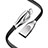 Chargeur Cable Data Synchro Cable D05 pour Apple iPhone 11 Pro Max Noir Petit