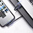 Chargeur Cable Data Synchro Cable D07 pour Apple iPhone SE (2020) Noir Petit
