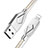 Chargeur Cable Data Synchro Cable D13 pour Apple iPhone SE (2020) Argent Petit