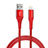 Chargeur Cable Data Synchro Cable D14 pour Apple iPhone 12 Rouge