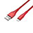 Chargeur Cable Data Synchro Cable D14 pour Apple iPhone SE (2020) Rouge Petit