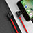 Chargeur Cable Data Synchro Cable D15 pour Apple iPhone 14 Pro Max Rouge Petit