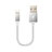 Chargeur Cable Data Synchro Cable D18 pour Apple iPhone 13 Argent