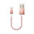 Chargeur Cable Data Synchro Cable D18 pour Apple iPhone 13 Or Rose