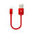 Chargeur Cable Data Synchro Cable D18 pour Apple iPhone 13 Rouge