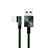 Chargeur Cable Data Synchro Cable D19 pour Apple iPhone 12 Pro Vert