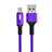 Chargeur Cable Data Synchro Cable D21 pour Apple iPad Mini 4 Violet