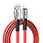Chargeur Cable Data Synchro Cable D25 pour Apple iPhone 12 Rouge