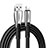 Chargeur Cable Data Synchro Cable D25 pour Apple iPhone 7 Plus Noir