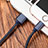 Chargeur Cable Data Synchro Cable L04 pour Apple iPad Pro 12.9 (2017) Bleu Petit