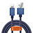 Chargeur Cable Data Synchro Cable L04 pour Apple iPhone 11 Bleu