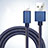 Chargeur Cable Data Synchro Cable L04 pour Apple iPhone SE3 (2022) Bleu Petit