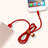 Chargeur Cable Data Synchro Cable L05 pour Apple iPhone 12 Max Rouge Petit