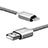 Chargeur Cable Data Synchro Cable L07 pour Apple iPad Air 2 Argent Petit