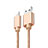 Chargeur Cable Data Synchro Cable L08 pour Apple iPhone 14 Plus Or Petit