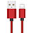 Chargeur Cable Data Synchro Cable L11 pour Apple iPad Mini 5 (2019) Rouge Petit