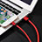 Chargeur Cable Data Synchro Cable L11 pour Apple iPhone 11 Rouge Petit
