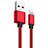 Chargeur Cable Data Synchro Cable L11 pour Apple iPhone 6S Rouge Petit