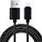 Chargeur Cable Data Synchro Cable L13 pour Apple iPhone 11 Pro Max Noir Petit
