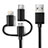 Chargeur Lightning Cable Data Synchro Cable Android Micro USB C01 pour Apple iPod Touch 5 Noir Petit
