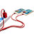 Chargeur Lightning Cable Data Synchro Cable Android Micro USB ML02 Rouge Petit