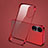 Coque Antichocs Rigide Sans Cadre Transparente Crystal Etui Housse H03 pour Huawei P50 Pro Rouge Petit