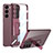 Coque Antichocs Rigide Transparente Crystal Etui Housse avec Support AC1 pour Samsung Galaxy S22 5G Rouge