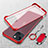 Coque Antichocs Rigide Transparente Crystal Etui Housse avec Support Bague Anneau Aimante Magnetique pour Apple iPhone 13 Mini Rouge