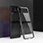 Coque Antichocs Rigide Transparente Crystal Etui Housse H01 pour Samsung Galaxy Z Flip3 5G Noir